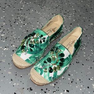Chinese laundry espadrilles emerald green flats